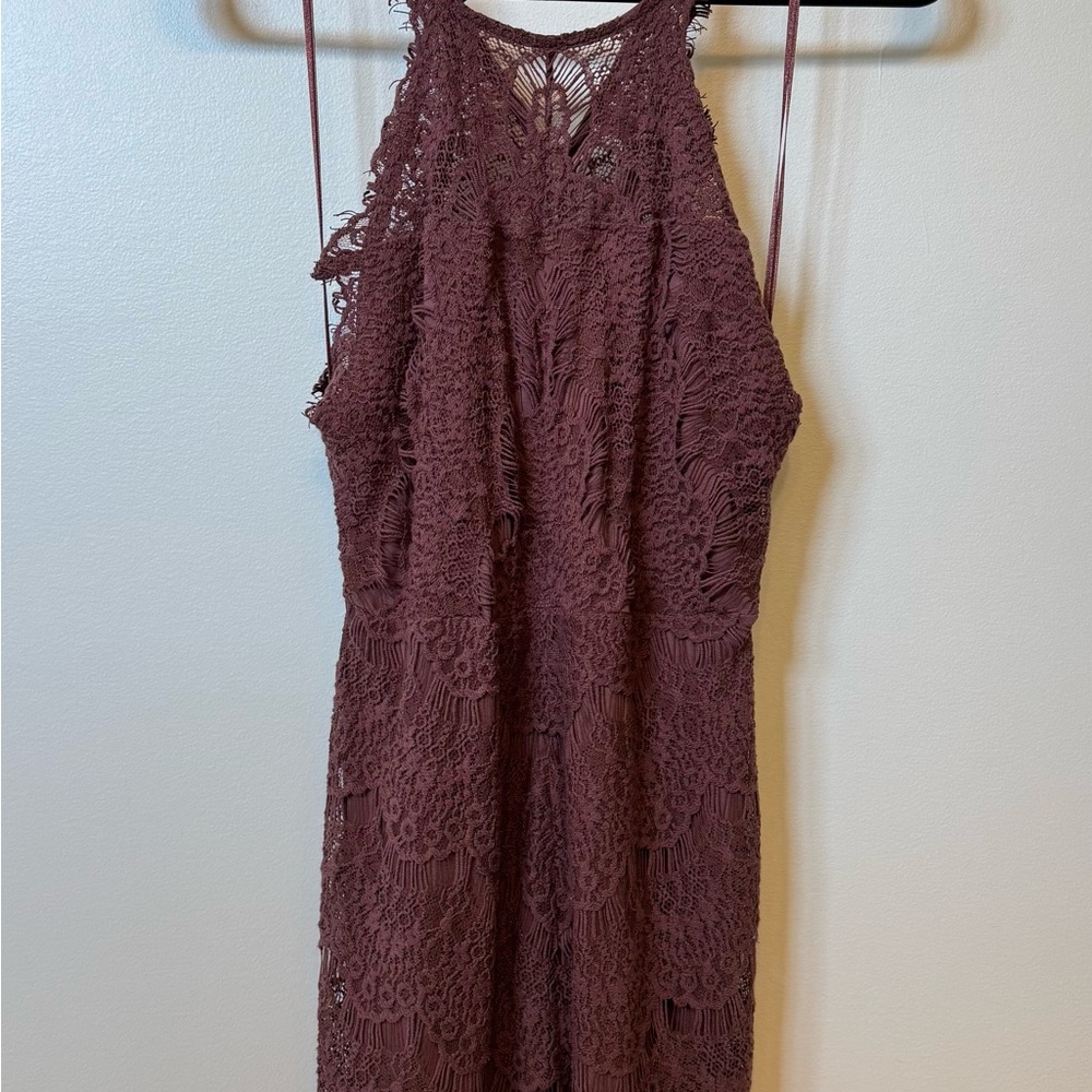 Free People Lace halter dress